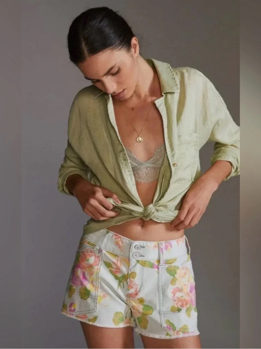 Anthropologie Pilcro Floral The Wanderer Shorts Size 28 - Picture 4 of 13